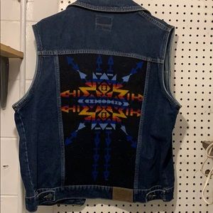 Pendleton denim vest